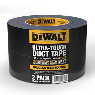 DeWalt DWD60, accessory: 1.88 in. x 30 yds. Ultra-Tough Black Duct Tape (2-Pack)