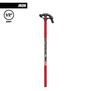 Milwaukee 48-22-4080, accessory: 1/2 in. EMT Iron Conduit Bender Head with Handle (photograph from the Home Depot listing)