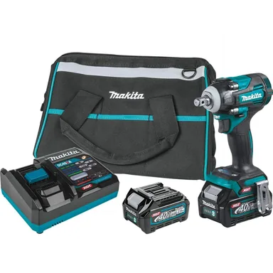 Makita GWT04D, kit: Makita GWT04D 40V max XGT Brushless Cordless 4-Speed 1/2" Sq. Drive Impact Wrench Kit w/ Friction Ring Anvil (2.5Ah)