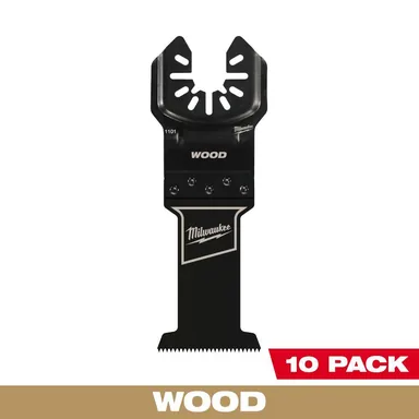 Milwaukee 49-25-1109, accessory: 1-3/8 in. High Carbon Steel Universal Fit Wood Cutting Multi-Tool Oscillating Blade (10-Pack)