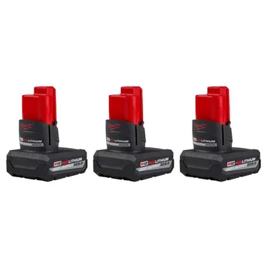 Milwaukee 48-11-2450-48-11-2450-48-11-2450, bundle: M12 12-Volt Lithium-Ion XC High Output 5 Ah Battery (3-Pack)
