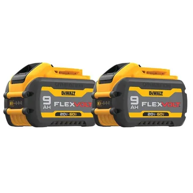 DeWalt DCB609-2, accessory: FLEXVOLT 20V/60V MAX Lithium-Ion 9.0Ah Battery Pack (2 Pack)