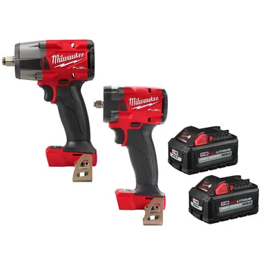 Milwaukee 2962-20-2854-20-48-11-1862, bundle: M18 FUEL 18V Lith-Ion Brushless Cordless 1/2 in. Impact Wrench w/3/8 in. Impact Wrench & (2) High Output 6.0Ah Battery