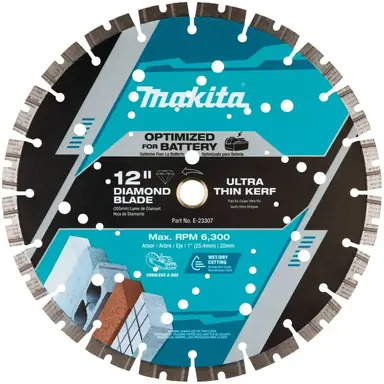 Makita E-23307, accessory: Makita E-23307 12" Thin Kerf Diamond Blade, Segmented, General Purpose