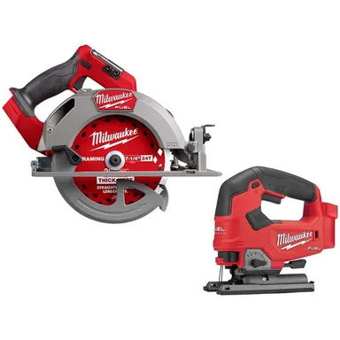 Milwaukee 2834-20-2737-20, bundle: M18 FUEL 18V Lithium-Ion Brushless Cordless 7-1/4 in. Circular Saw w/ Jig Saw