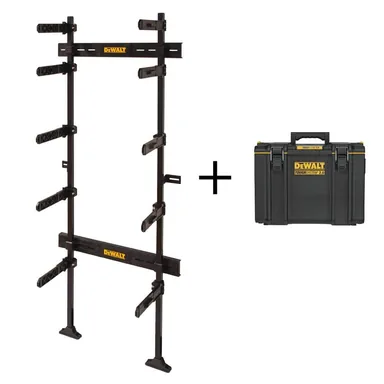 DeWalt DWST08260W08400, accessory: TOUGHSYSTEM 25-1/2 in. Workshop Wall Rack Storage System and TOUGHSYSTEM 2.0 22 in. Extra Large Tool Box