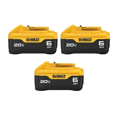 DeWalt DCB206-3, accessory: 20V MAX Lithium-Ion 6.0Ah Battery (3 -Pack)