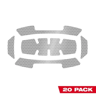 Milwaukee 48-73-4600B, accessory: BOLT Silver 5 Piece Reflective Sticker Set (20-Pack) (photograph from the Home Depot listing)