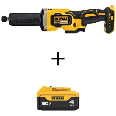 DeWalt DCG426Bw204, bundle: 20V MAX Cordless Brushless 1-1/2 in. Variable Speed Die Grinder and 20V MAX Premium Lithium-Ion 4.0Ah Battery