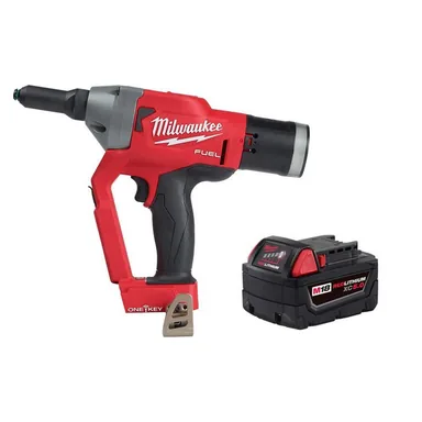 Milwaukee 2660-20-48-11-1850, bundle: M18 FUEL ONE-KEY 18V Lith-Ion Cordless Rivet Tool w/ (1) 5.0 Ah Battery