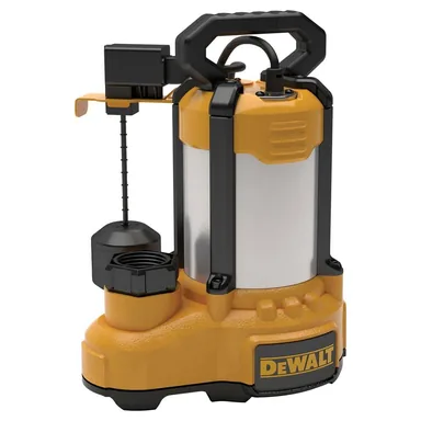 DeWalt DXWP62183, standalone tool: 1 hp. Stainless Steel/Cast Iron Submersible Sump Pump