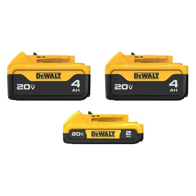 DeWalt DCB243-3, accessory: 20V MAX Lithium-Ion 2.0 Ah and (2) 4.0 Ah Battery Packs (3-Pack)