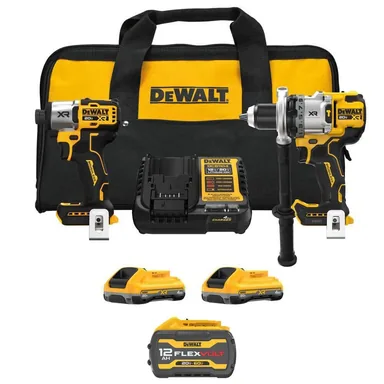 DeWalt DCK2101QQ2W6112, bundle: 20V MAX Lithium-Ion Cordless 2-Tool Combo Kit with FLEXVOLT 12.0 Ah and (2) 20V 4.0 Ah Batteries, Charger and Kit Bag
