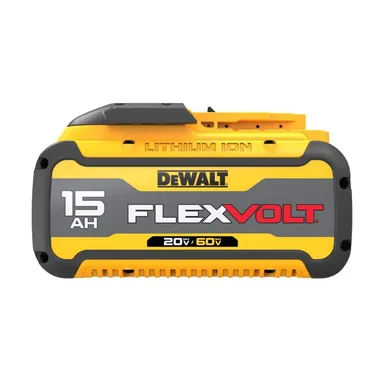 DeWalt DCB615, accessory: 20V/60V MAX FLEXVOLT Lithium-Ion 15.0Ah Battery (photograph from the Home Depot listing)