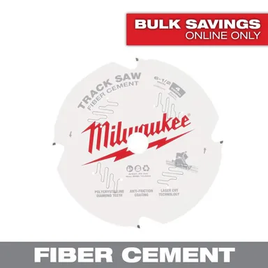 Milwaukee 48-40-0670, accessory: 6-1/2 in. x 4-Tooth Carbide Fiber Cement Track Saw Blade (1-Pack)