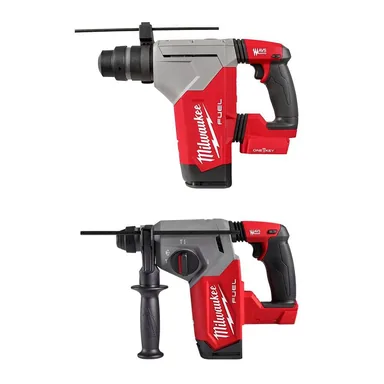 Milwaukee 2915-20-2912-20, bundle: M18 FUEL 18V Lithium-Ion Brushless Cordless SDS-Plus 1-1/8 in. Rotary Hammer Drill w/1 in. SDS-PLUS Rotary Hammer