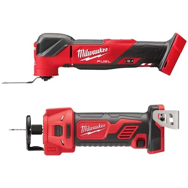 Milwaukee 2836-20-2627-20, bundle: M18 FUEL 18V Lithium-Ion Cordless Brushless Oscillating Multi-Tool with Drywall Cut Out Tool (2-Tool)