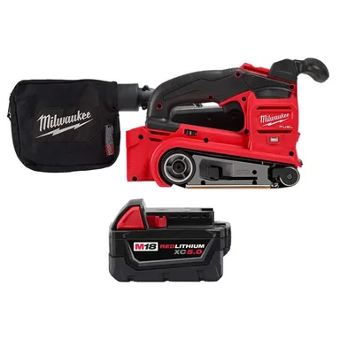 Milwaukee 2832-20-48-11-1850, bundle: M18 FUEL 18-Volt Lithium-Ion Cordless Belt Sander w/5.0 Ah Battery