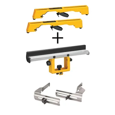 DeWalt DW7231WDW7029, accessory: Miter Saw Workstation Tool Mounting Brackets with Bonus Wide Miter Saw Stand Material Support and Miter Saw Crown Stops