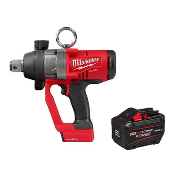 Milwaukee 2867-20-48-11-1813, bundle: M18 FUEL ONE-KEY 18V Lithium-Ion Brushless Cordless 1 in. Impact Wrench w/ Friction Ring w/ FORGE 12.0 Ah Battery