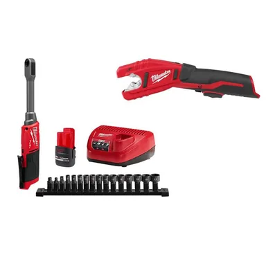 Milwaukee 3050-21-2471-20, bundle: M12 FUEL 12V Lithium-Ion 3/8 in. & 1/4 in. Brushless Compact Cordless Ratchet with Copper Tubing Cutter
