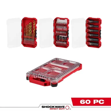 Milwaukee 48-32-5162, accessory: SHOCKWAVE Impact Duty Alloy Steel Screw Driver Bit Set with PACKOUT Case (60-Piece) (photograph from the Home Depot listing)