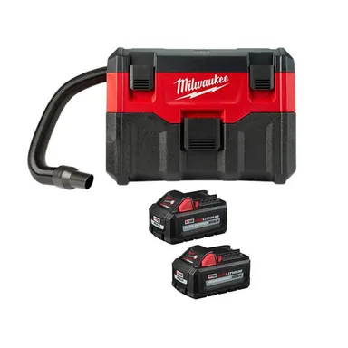 Milwaukee 0880-20-48-11-1862, bundle: M18 18-Volt 2 Gal. Lithium-Ion Cordless Wet/Dry Vacuum with (2) M18 HIGH OUTPUT 6.0 Ah Batteries