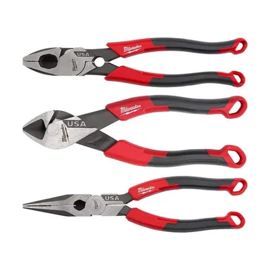 Milwaukee MT550T-MT556-MT555, unclassified: Linesman Plier Comfort Grip/Thread Cleaner & 8 in. Long Nose Plier Comfort Grip & 6 in. Diagonal Plier w/Comfort Grip