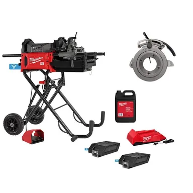 Milwaukee MXF512-2XC-49-16-5100, bundle: MX FUEL Lithium-Ion Cordless 1/2 in. - 2in. Pipe Threading Machine Kit with NPT Pipe Threading Die Head w/Micro-Adjust
