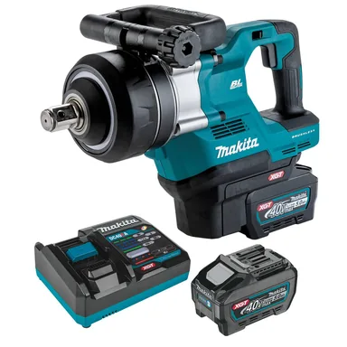 Makita GWT09T, kit: Makita 40V max XGT Brushless 4-Speed High-Torque 1-in. Sq. Drive D-Handle Short Anvil Impact Wrench w/ Friction Ring, 5.0Ah Kit (GWT09T)