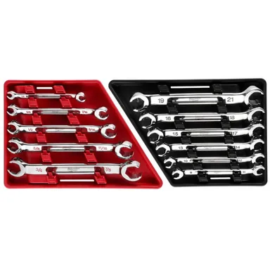 Milwaukee 48-22-9470-48-22-9471, bundle: Double End SAE and Metric Flare Nut Wrench Set (11-Piece)