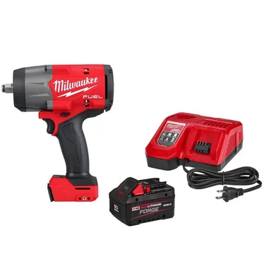 Milwaukee 2967-20-48-59-1881, bundle: M18 FUEL 18V Lith-Ion Brushless Cordless 1/2 in. Impact Wrench w/ Friction Ring w/ FORGE 8. 0Ah Battery & Charger