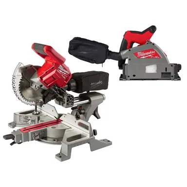 Milwaukee 2831-20-2733-20, bundle: M18 FUEL 18V Lith-Ion Cordless Brushless 6-1/2 in. Plunge Cut Track Saw with Miter Saw