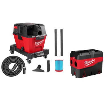 Milwaukee 0910-20-49-90-2200, bundle: M18 FUEL 6 Gal. Cordless Wet/Dry Shop Vacuum with Filter, Hose, Accessories and PACKOUT Compact Debris Separator