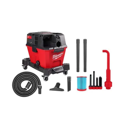 Milwaukee 0910-20-49-90-2026, bundle: M18 FUEL 6 Gal. Cordless Wet/Dry Shop Vac W/Filter, Hose and AIR-TIP 1-1/4 in. - 2-1/2 in. (5-Piece) Right Angle Kit