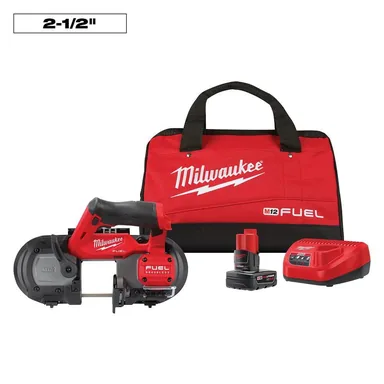 Milwaukee 2529-21XC, kit: M12 FUEL 12V Lithium-Ion Cordless Compact Band Saw XC Kit with One 4.0 Ah Battery, Charger and Bag