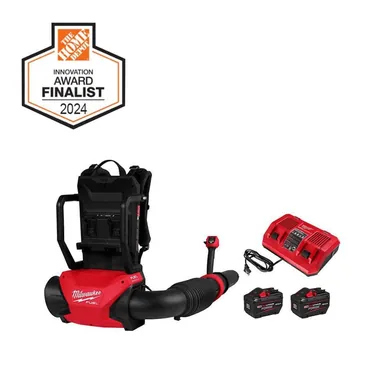 Milwaukee 3009-22HD, kit: M18 FUEL 155 MPH 650 CFM 18V Brushless Cordless Battery Backpack Blower w/ (2) 12.0 Ah FORGE Batteries, Charger