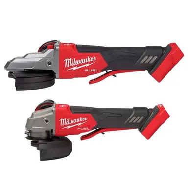 Milwaukee 2886-20-2888-20, bundle: M18 FUEL 18V Lith-Ion Cordless 5 in. Flathead Braking Grinder w/ Paddle Switch No-Lock and Variable Speed Grinder