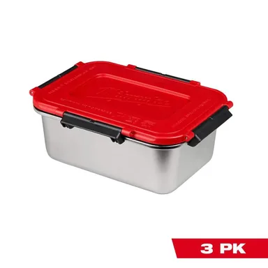 Milwaukee 49-16-0203, accessory: Stainless Steel Containers for M18 Jobsite Lunch Warmer (3-Pack) (photograph from the Home Depot listing)