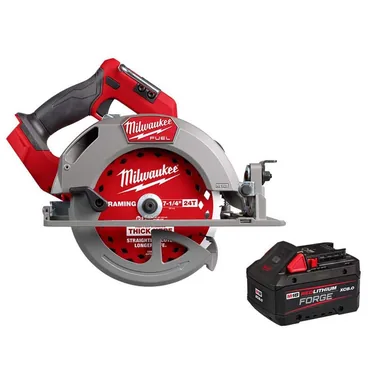 Milwaukee 2834-20-48-11-1881, bundle: M18 FUEL 18V Lith-Ion Brushless Cordless 7-1/4 in. Circular Saw with M18 18V REDLITHIUM FORGE XC 8.0 Ah Battery Pack
