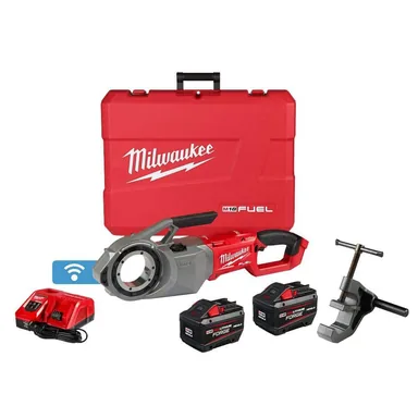 Milwaukee 2874-22HD, kit: M18 Fuel One-Key Cordless Brushless Pipe Threader Kit with (2) 12.0Ah Batteries and Case