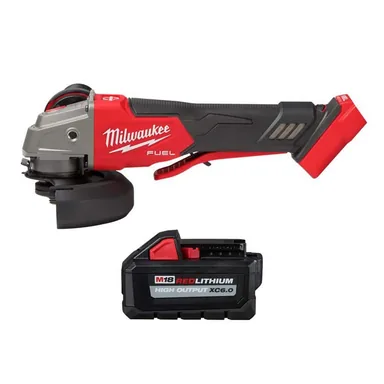 Milwaukee 2888-20-48-11-1865, bundle: M18 FUEL 18V Lithium-Ion Brushless Cordless 4-1/2 in./5 in. Grinder w/ Variable Speed and Paddle Switch w/6.0Ah Battery