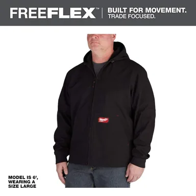 Milwaukee 312B-L, unpowered: Men's Large Black FREEFLEX Softshell Hooded Jacket