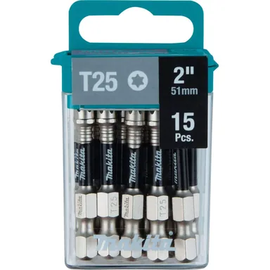 Makita E-01074, accessory: Makita E-01074 Impact XPS T25 Torx 2" Power Bit, 15/pk
