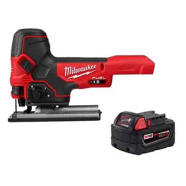 Milwaukee 2737B-20-48-11-1850, bundle: M18 FUEL 18V Lithium-Ion Brushless Cordless Barrel Grip Jig Saw with 5.0 Ah Battery