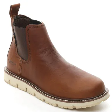 DeWalt DXWP10055M-NAT-090, unpowered: Men's Albany Pull On Soft Toe Medium 9 Work Boot Brown
