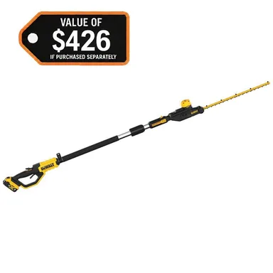 DeWalt DCPH820M1, kit: 20V MAX 22 in. Cordless Battery Powered Pole Hedge Trimmer Kit with (1) 4 Ah Battery & Charger