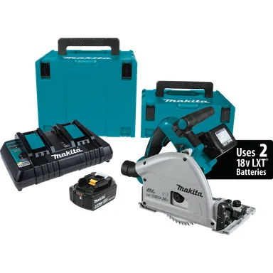 Makita XPS01PTJ, kit: Makita XPS01PTJ Cordless Brushless 36V LXT 6-1/2-Inch Track Saw 5.0Ah Kit