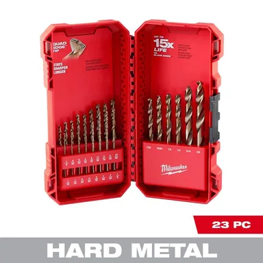 Milwaukee 48-89-2338, accessory: Cobalt Red Helix Twist Drill Bit Set for Drill Drivers (23-Piece)