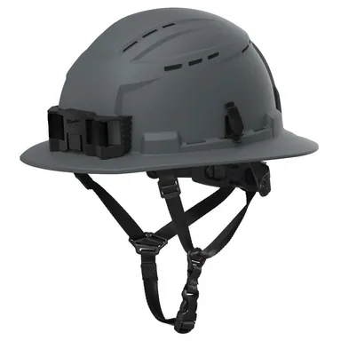 Milwaukee 48-73-1664, accessory: BOLT Gray Type 2 Class C Full Brim Vented Safety Helmet (photograph from the Home Depot listing)